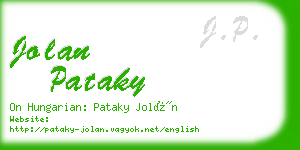 jolan pataky business card